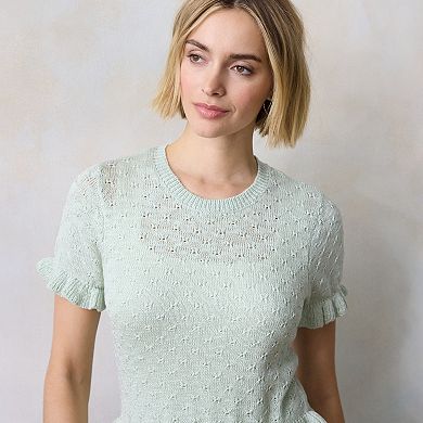 Women's LC Lauren Conrad Flutter Peplum Sweater Tee