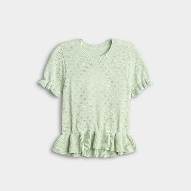 Women's LC Lauren Conrad Flutter Peplum Sweater Tee