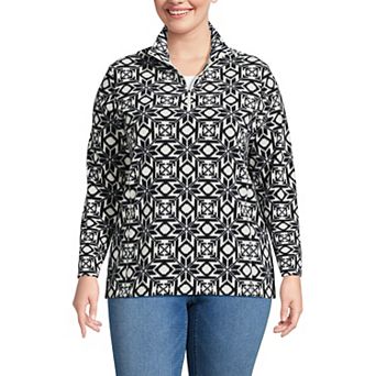 Plus Size Lands' End Anyweather Fleece Quarter Zip Pullover