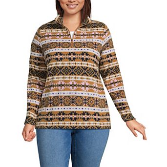 Plus Size Lands' End Anyweather Fleece Quarter Zip Pullover