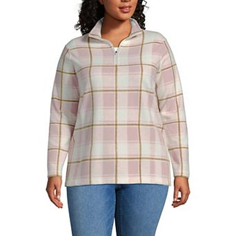 Plus Size Lands' End Anyweather Fleece Quarter Zip Pullover