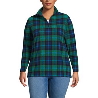 Plus Size Lands' End Anyweather Fleece Quarter Zip Pullover
