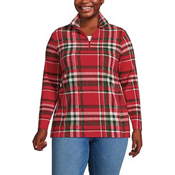Plus Size Lands' End Anyweather Fleece Quarter Zip Pullover