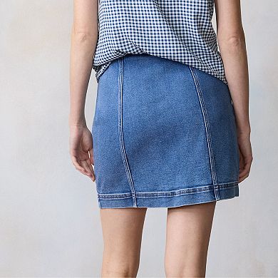 Petite LC Lauren Conrad Denim Mini Skirt