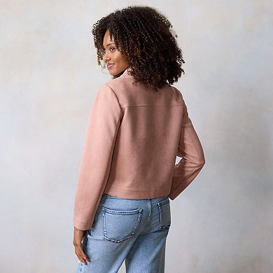 Women's LC Lauren Conrad Faux Suede Collared Jacket