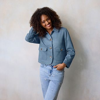 Women's LC Lauren Conrad Faux Suede Collared Jacket