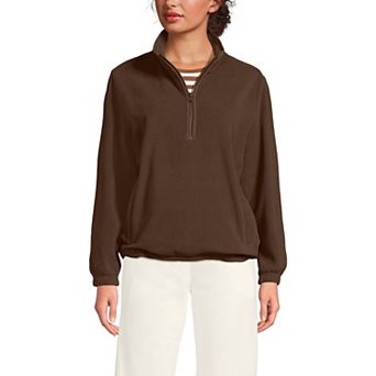 Women's Lands' End Anyweather RainDefense Fleece Quarter Zip Pullover