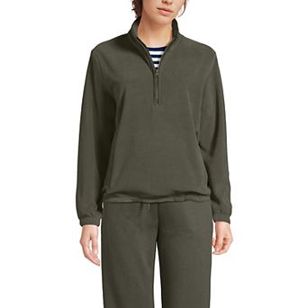 Women's Lands' End Anyweather RainDefense Fleece Quarter Zip Pullover