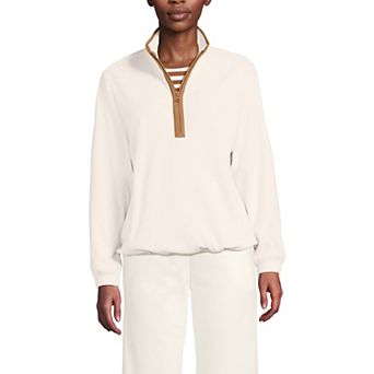 Women's Lands' End Anyweather RainDefense Fleece Quarter Zip Pullover