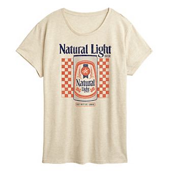 Women's Natural Light Beer Vintage Can Graphic Tee