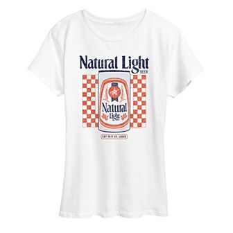 Women's Natural Light Beer Vintage Can Graphic Tee