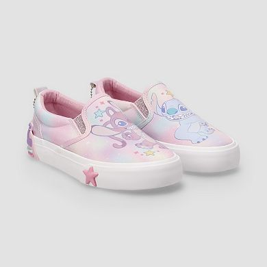 Disney's Stitch & Angel Little Kid Girls Slip-On Shoes With Bow Accent