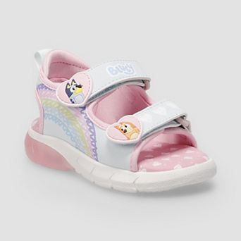 Bluey Toddler Girls Light Up Hook-and-Loop Sandals