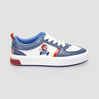 Nintendo Super Mario Court Little Kid Boys Lace-Up Sneakers