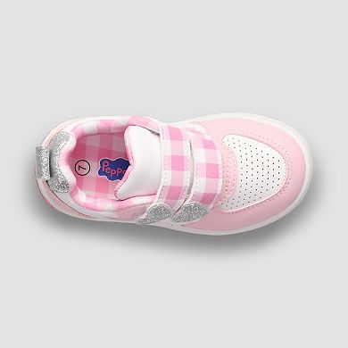 Peppa Pig Court Toddler Girls Slip-On Sneakers With Heart Accents