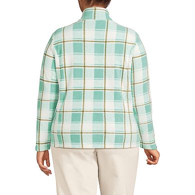 Plus Size Lands' End Anyweather Fleece Full Zip Print Jacket