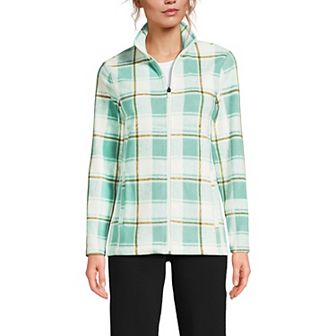 Women's Lands' End Fleece Full Zip Print Jacket