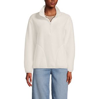 Women's Lands' End Half Zip Cozy Sherpa Fleece Pullover
