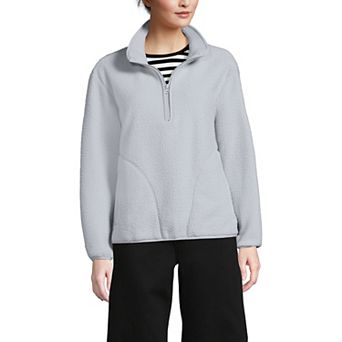 Women's Lands' End Half Zip Cozy Sherpa Fleece Pullover