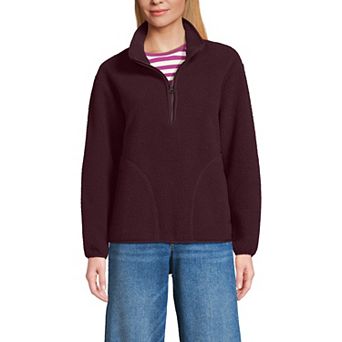 Petite Lands' End Full Zip Cozy Sherpa Fleece Jacket
