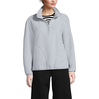 Petite Lands' End Full Zip Cozy Sherpa Fleece Jacket