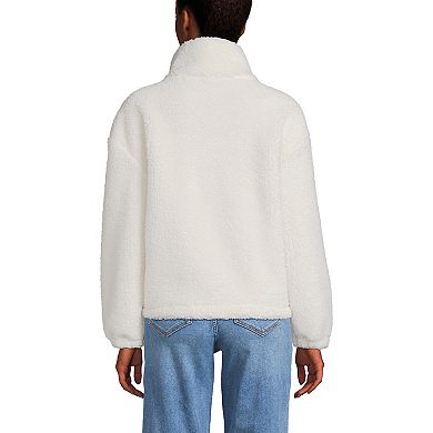 Women's Lands' End Zip Front Shearling Fleece Jacket