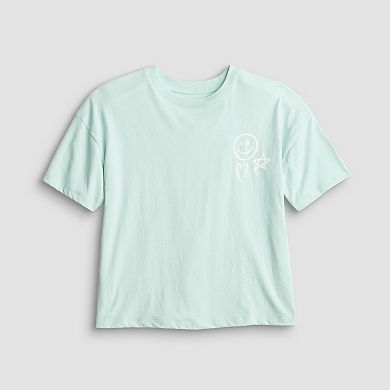Girls 7-20 SO® Oversized Boxy Graphic Tee in Regular & Plus Size