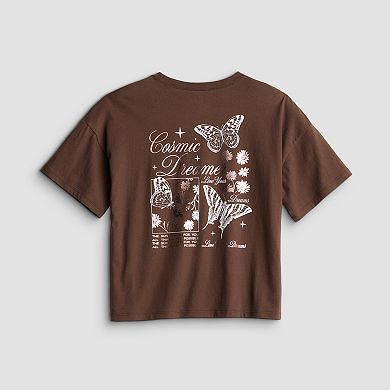 Girls 7-20 SO® Oversized Boxy Graphic Tee in Regular & Plus Size