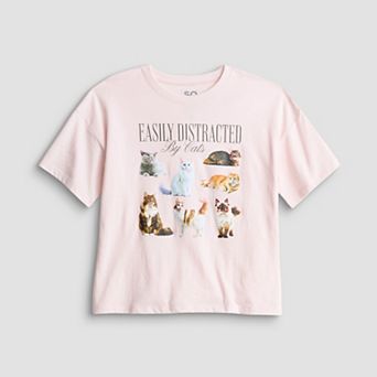 Girls 7-20 SO® Oversized Boxy Graphic Tee in Regular & Plus Size