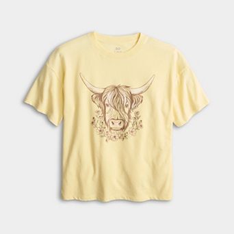 Girls 7-20 SO® Oversized Boxy Graphic Tee in Regular & Plus Size