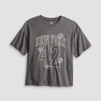 Girls 7-20 SO® Oversized Boxy Graphic Tee in Regular & Plus Size