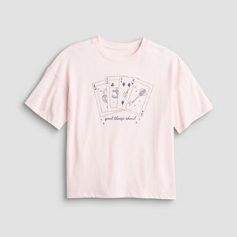 Girls 7-20 SO® Oversized Boxy Graphic Tee in Regular & Plus Size