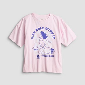 Girls 7-20 SO® Oversized Boxy Graphic Tee in Regular & Plus Size