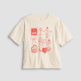 Girls 7-20 SO® Oversized Boxy Graphic Tee in Regular & Plus Size