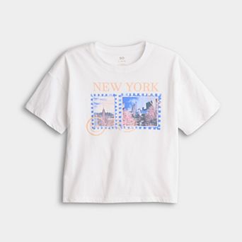 Girls 7-20 SO® Oversized Boxy Graphic Tee in Regular & Plus Size
