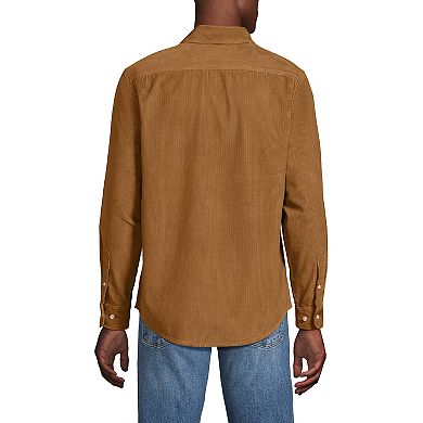 Men's Lands' End Long Sleeve Wide Wale Corduroy Shirt