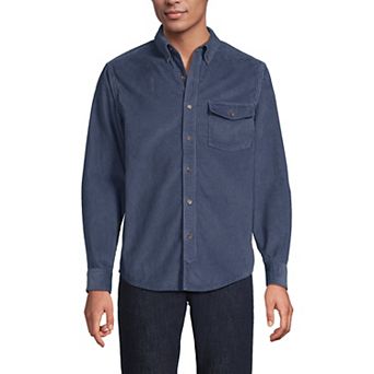 Men's Lands' End Long Sleeve Wide Wale Corduroy Shirt