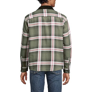 Men's Lands' End Authentic Flannel Shirt with Corduroy Collar