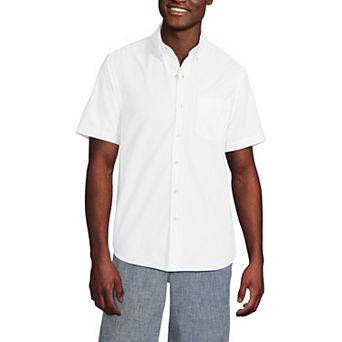 Men's Lands' End Short Sleeve Sail Rigger Oxford Shirt
