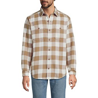 Men's Lands' End Long Sleeve Authentic Flannel Shirt