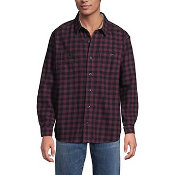 Men's Lands' End Long Sleeve Authentic Flannel Shirt