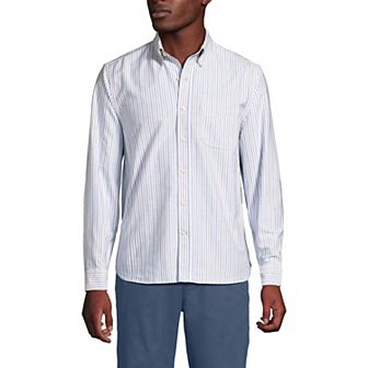 Men's Lands' End Long Sleeve Sail Rigger Oxford Shirt