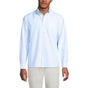 Men's Lands' End Long Sleeve Sail Rigger Oxford Shirt