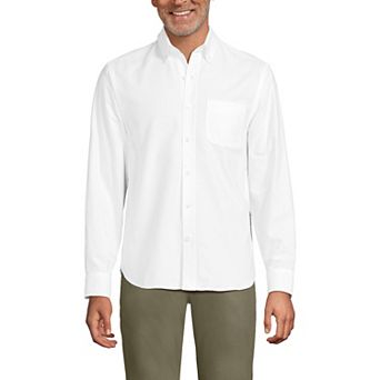 Men's Lands' End Long Sleeve Sail Rigger Oxford Shirt