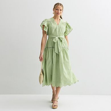 Petite Farmers Market Flutter Sleeve Maxi Dress