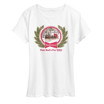 Women's Budweiser Clydesdales Holiday Graphic Tee