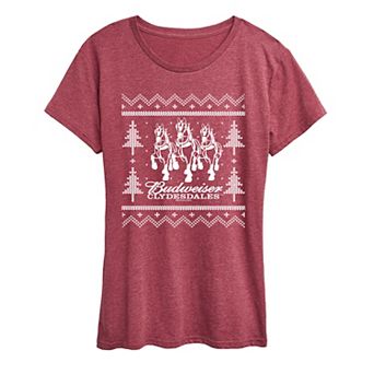 Women's Budweiser Clydesdales Christmas Graphic Tee