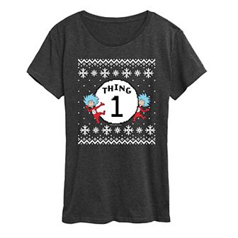 Women's The Cat In The Hat Thing One Christmas Graphic Tee