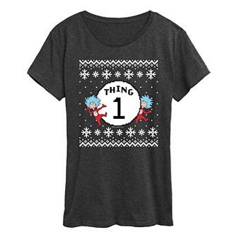 Women's The Cat In The Hat Thing One Christmas Graphic Tee