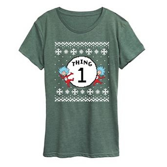 Women's The Cat In The Hat Thing One Christmas Graphic Tee